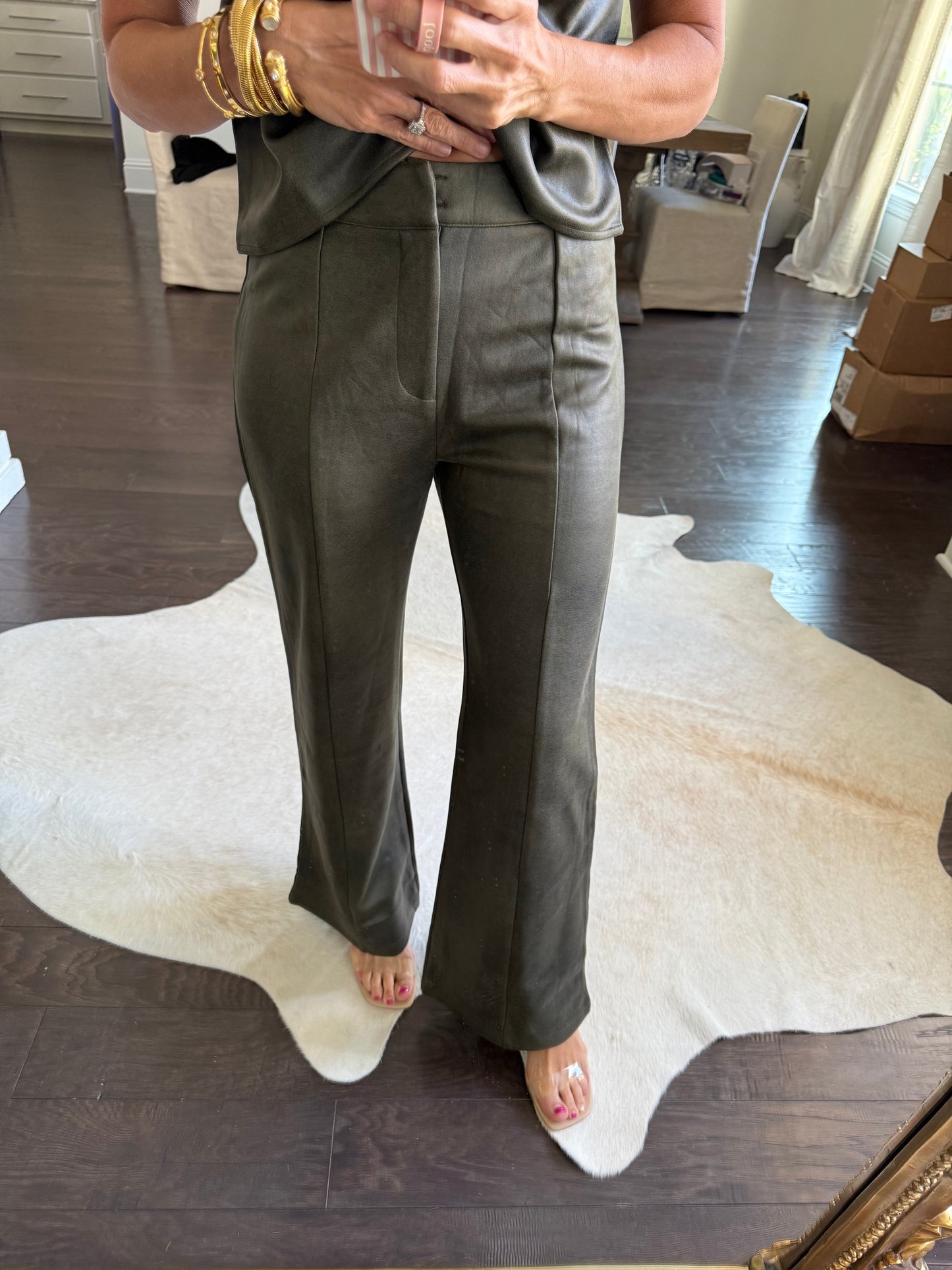 Rio Pants- Olive Suede