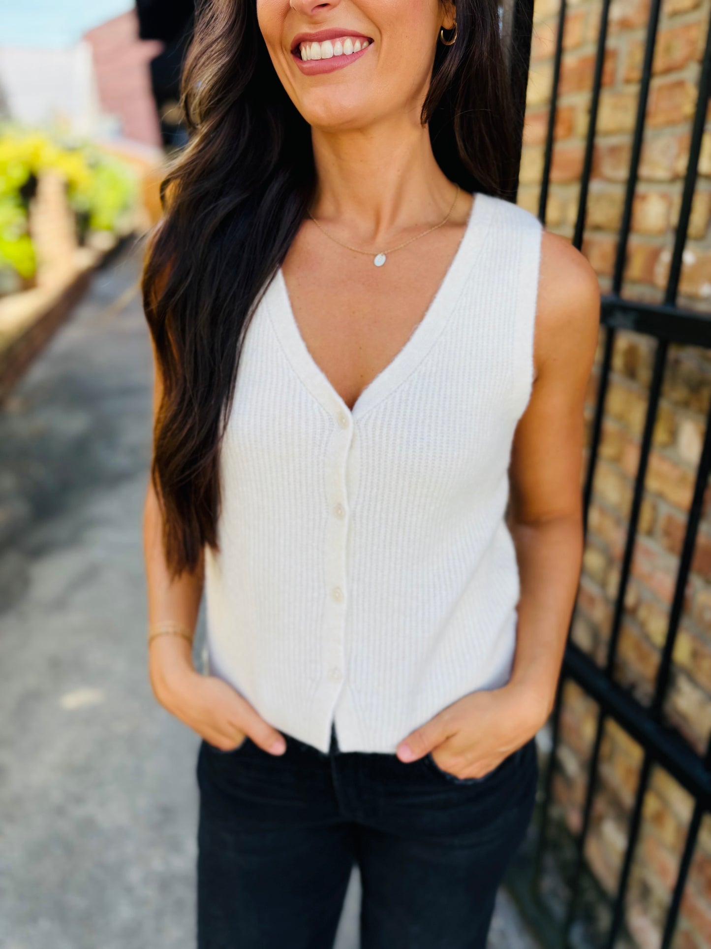 Z Supply Bryce Sweater Vest- Crystal