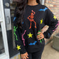 Skeleton Sweatshirt- Black/Multi