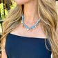 Scarf Necklace- Heart & Bow Multi Charm