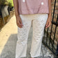 Clear Eyes Eyelet Pants- Cream