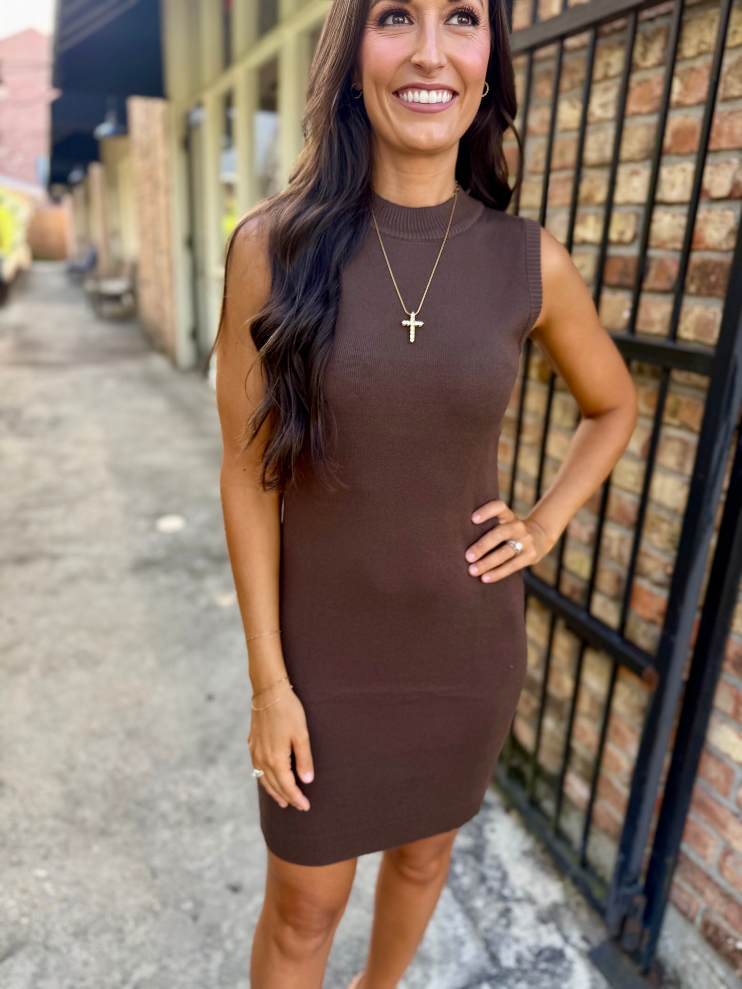 Going Places Mini Dress- Chocolate