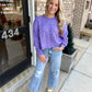 Wisteria Cable Sweater- Purple