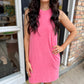 Peter Sleeveless Pocket Dress- Taffy Pink