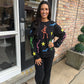 Skeleton Sweatshirt- Black/Multi