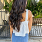 Pixie Tank- White Linen