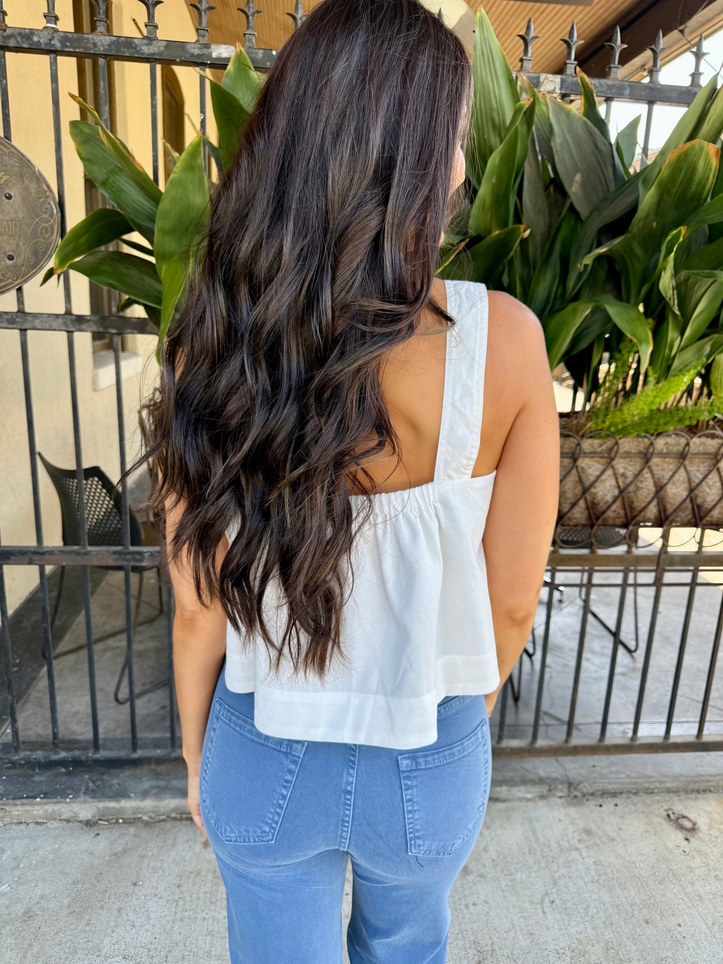 Pixie Tank- White Linen