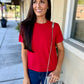 Crystal Sweater Top- Chili