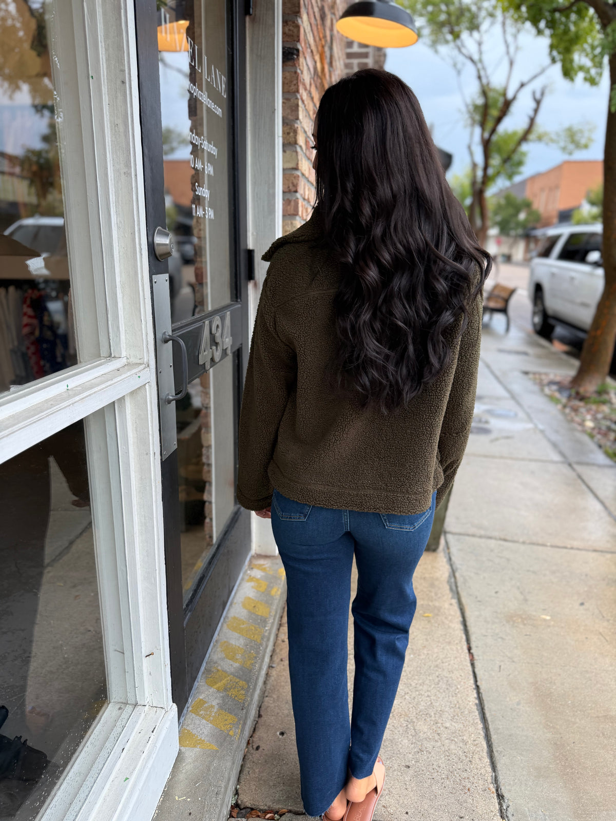 Dena Faux Shearling Zip Up