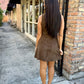 Horse Bit Suede Dress- Wood