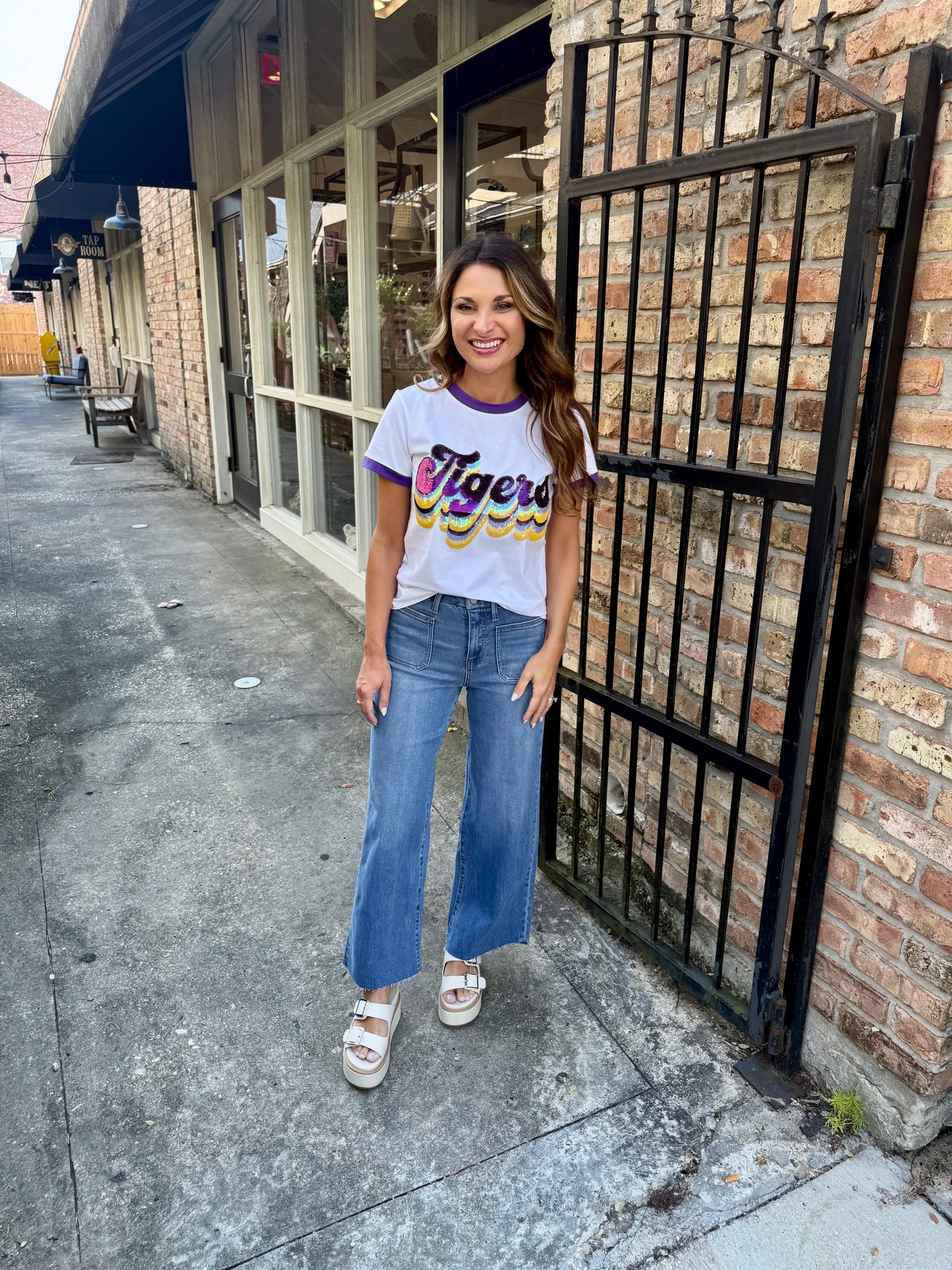 Olivia (Serene Promise) High Rise Wide Leg - Blue