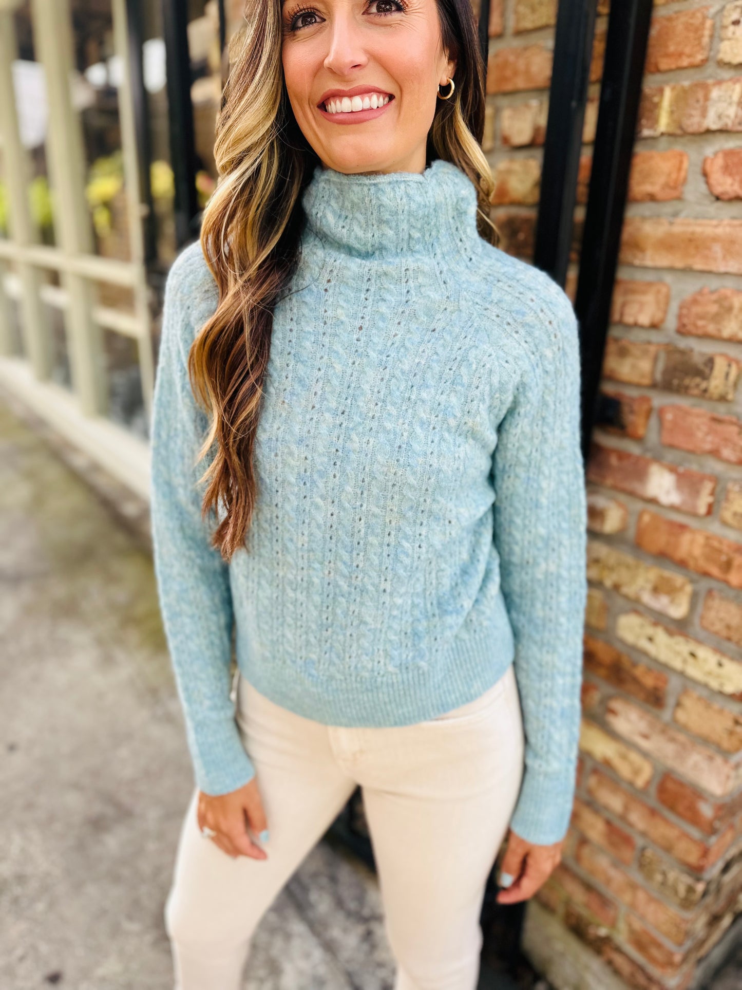 Zeke Sweater- Aqua