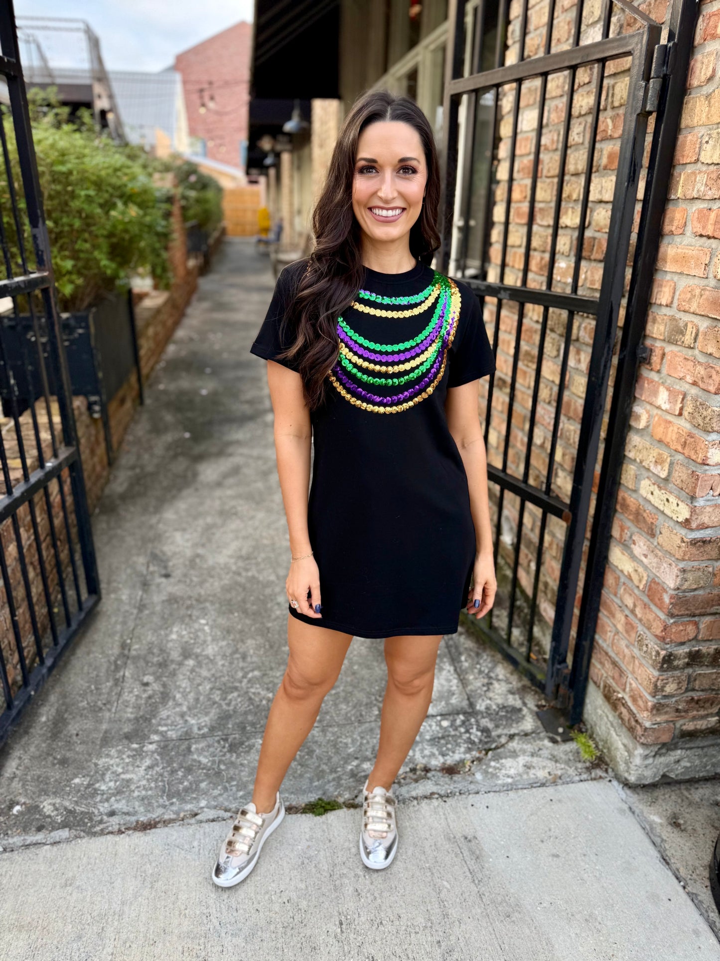 Mardi Gras Bead Dress- Black