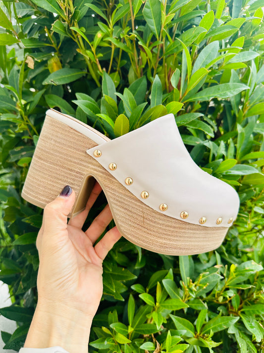 Gigi Wedge/Clog- Mushroom