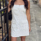 Trinity Striped Button Dress- Melange