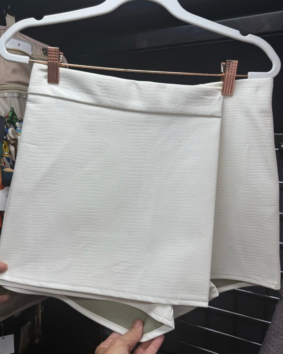 Take Care Skort- White Croc