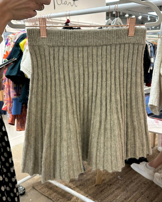 Farrah Sweater Skirt- Heather Oat