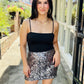 Sequin Mini Skirt- Metal