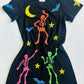 Skeleton Tee Dress- Black