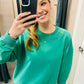 Mardi Gras Embroidered Sweatshirt- Green
