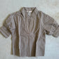 Johnny Gingham Top- Mocha Natural