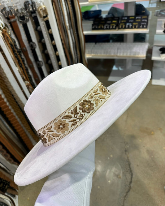 Hunter Suede Hat- Ivory