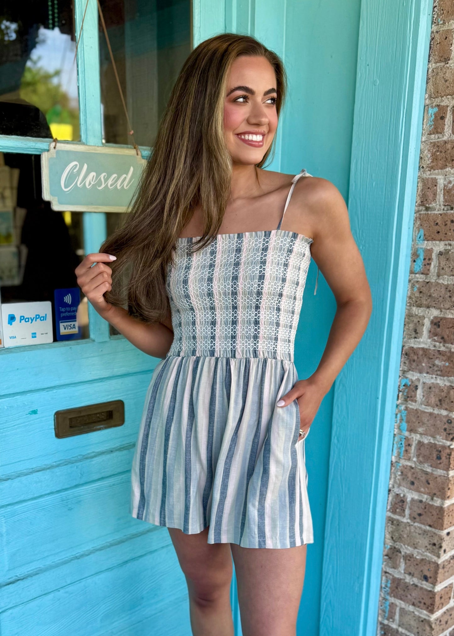 Sweetgrass Stripe Romper