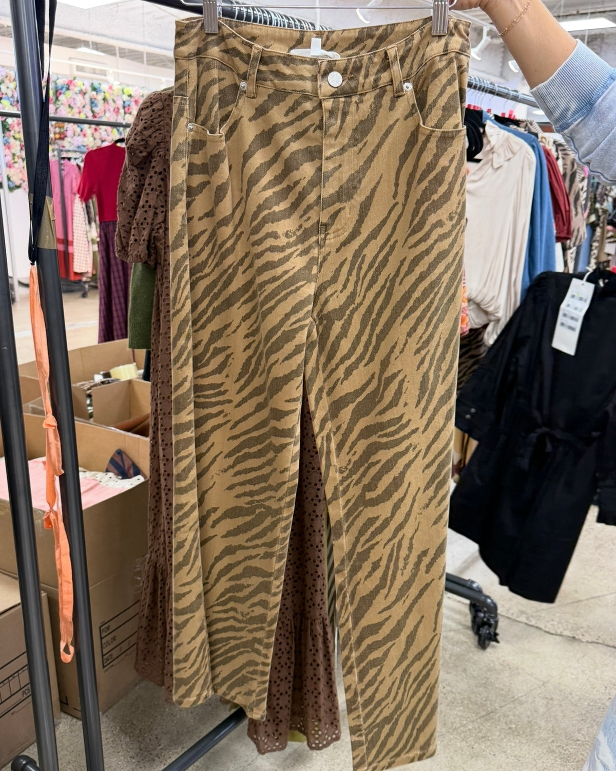 Wild Side Tiger Pants- Brown