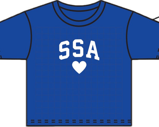 SSA Heart Top- Royal Blue