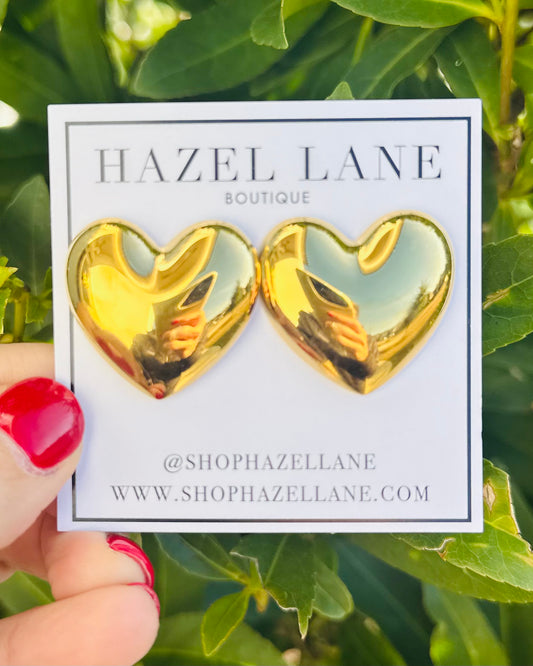 Gold Heart Earrings