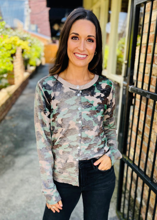 Camo Cardigan