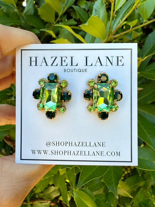 Fussell Statement Studs- Green