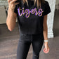 Tigers Vintage Crop Tee- Black