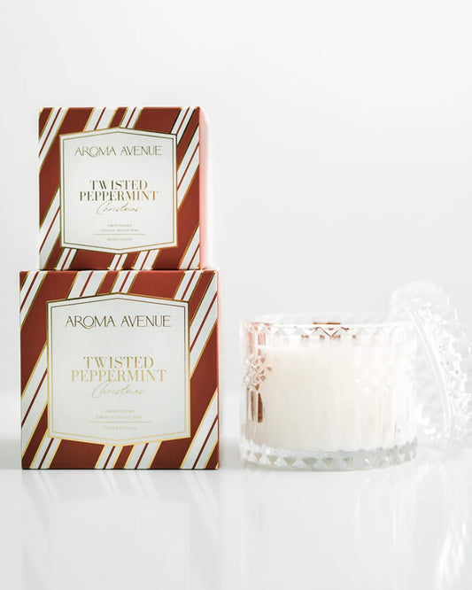 Aroma Avenue Candle- Twisted Peppermint