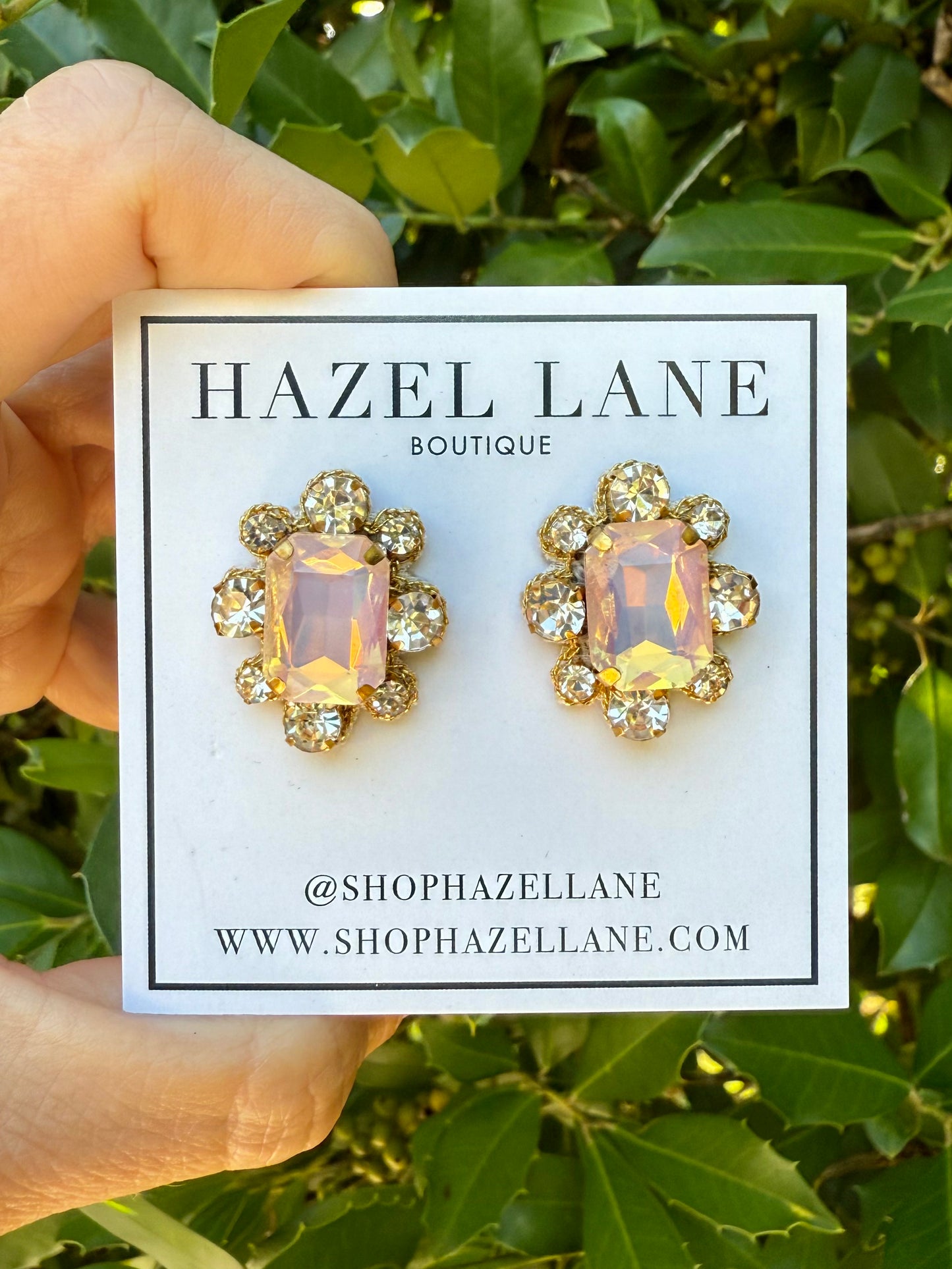 Fussell Statement Studs- Light Pink