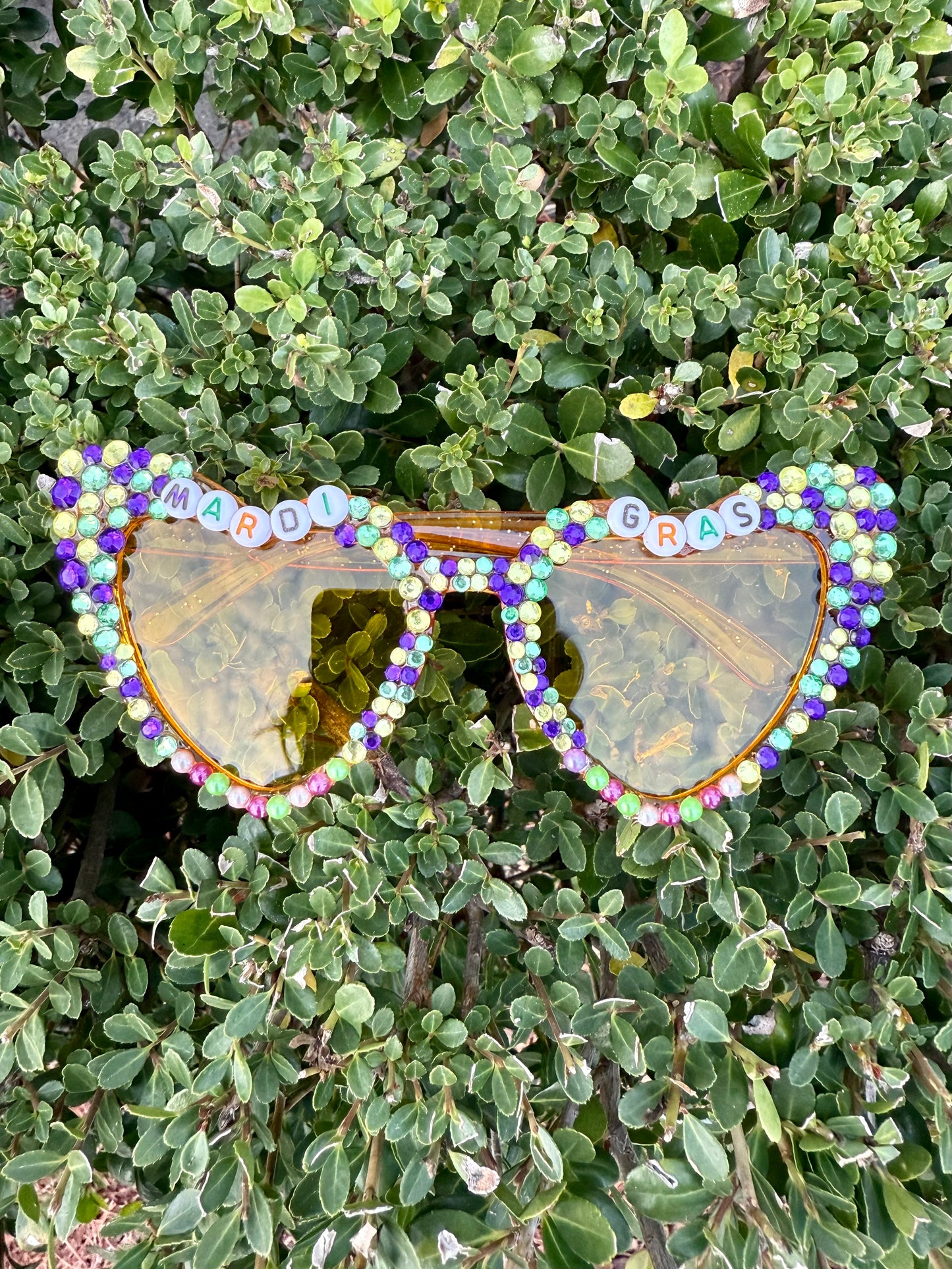 Sunglasses- Mardi Gras Beaded