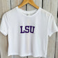 LSU Crop Tee- White