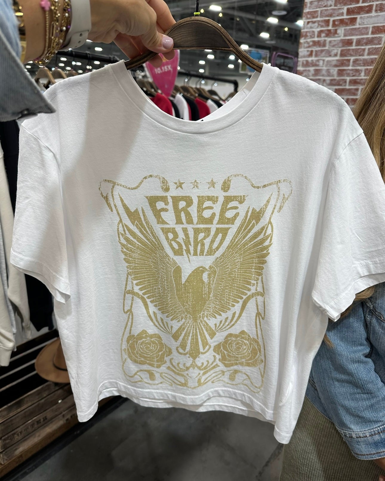 Free Bird Graphic Tee- White