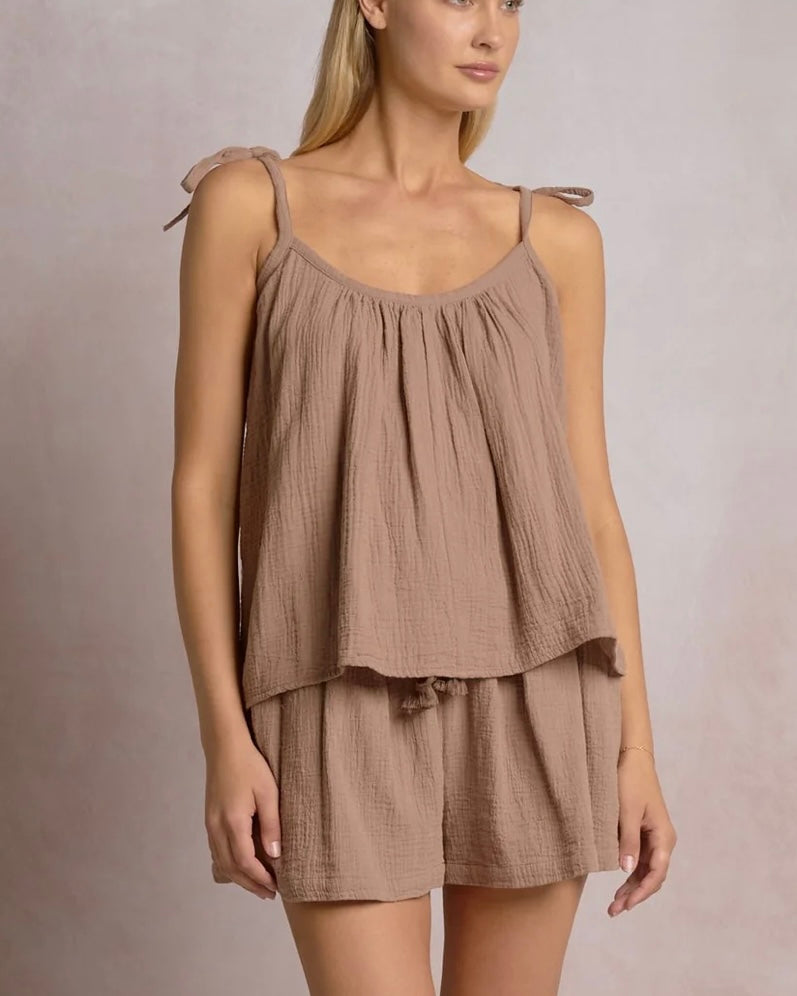 Doka Flowy Top- Taupe