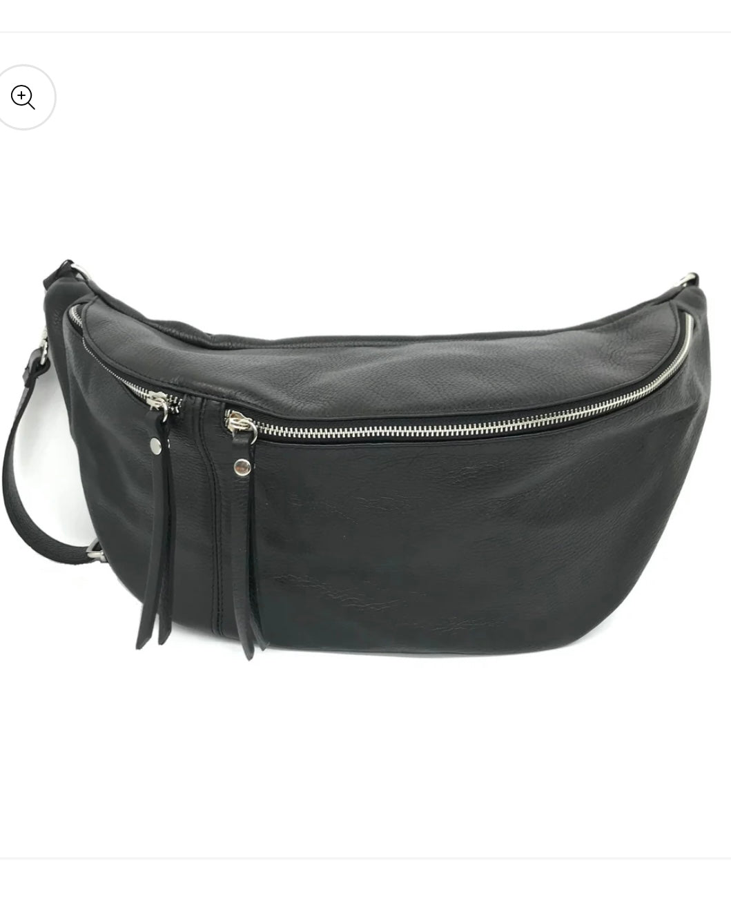 Nicoletta Crossbody/Fanny Bag- Large Black