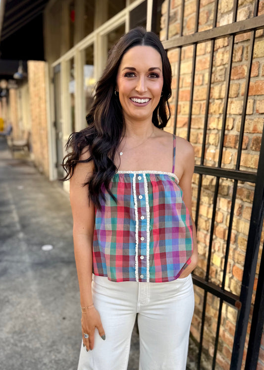 Brannon Plaid Cami Top
