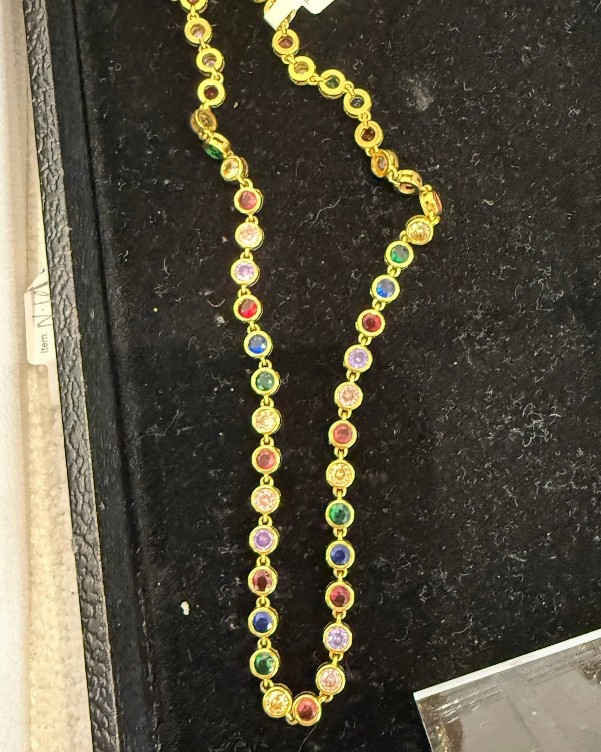 Celeste Colored Tennis Necklace- Multi