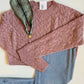 Wisteria Cable Sweater- Pink