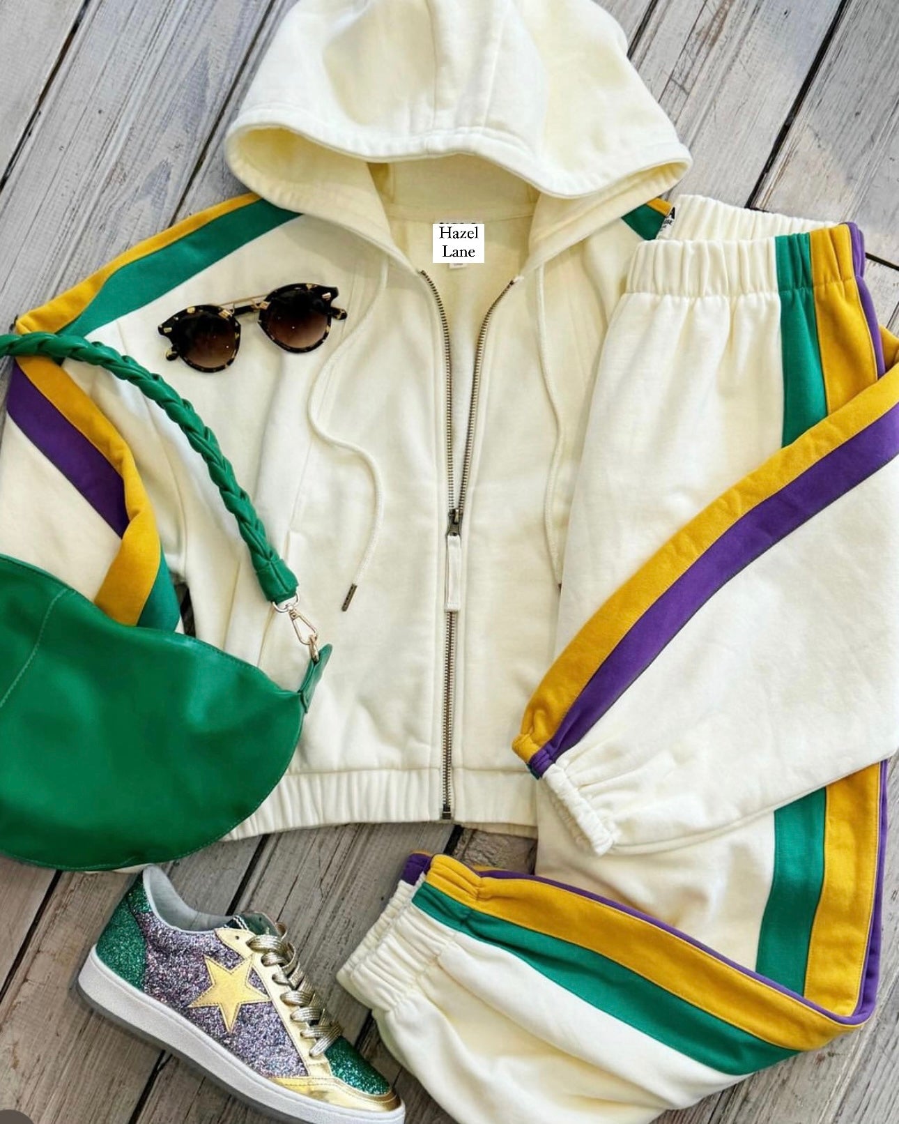 Mardi Nation Sweatpants- Ivory