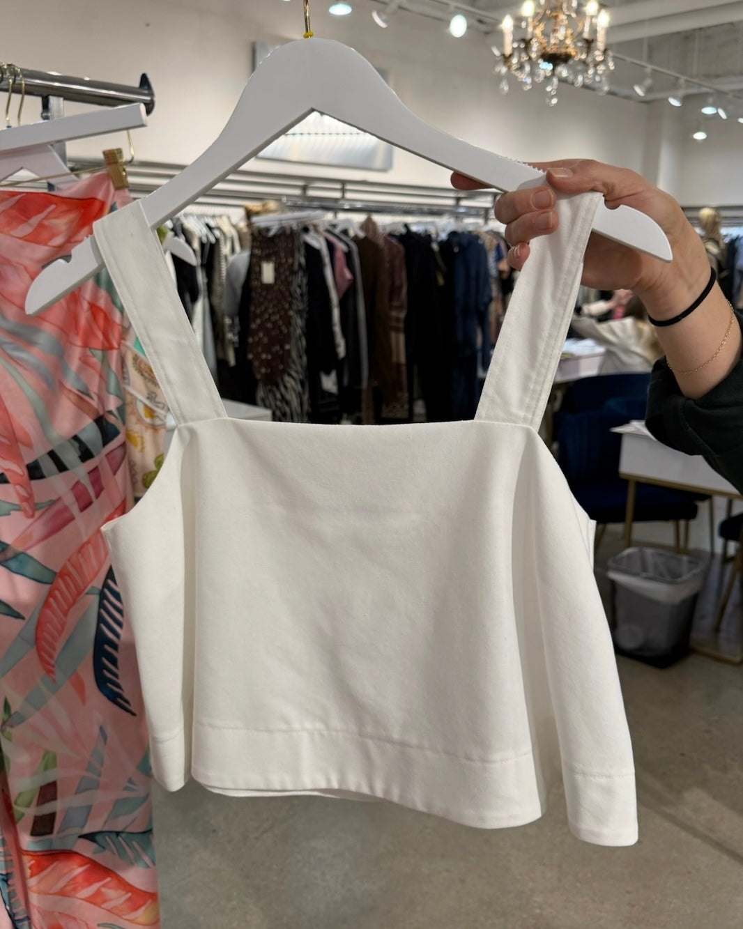 Pixie Tank- White Linen