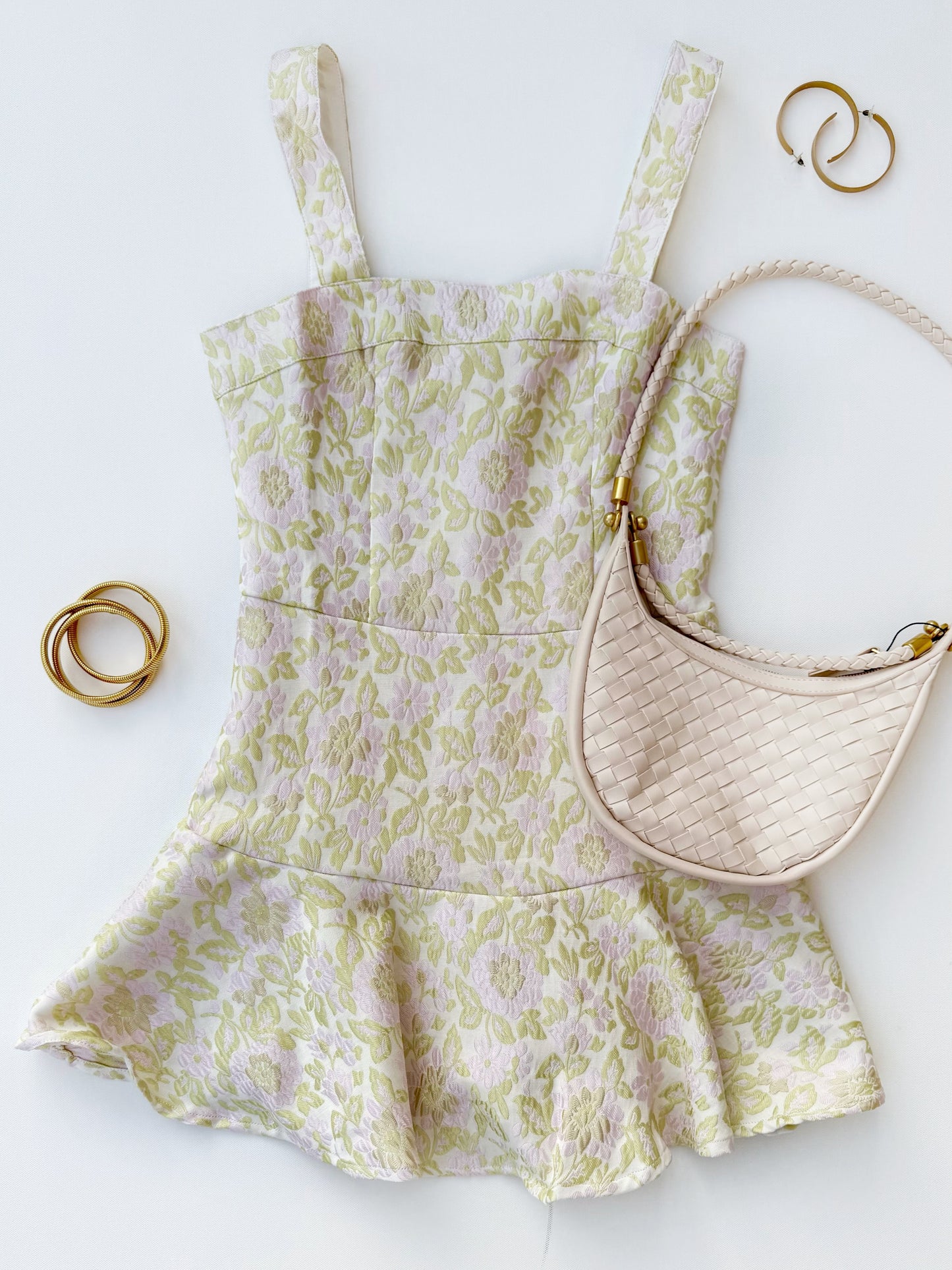 Emily Mini Dress- Soft Garden