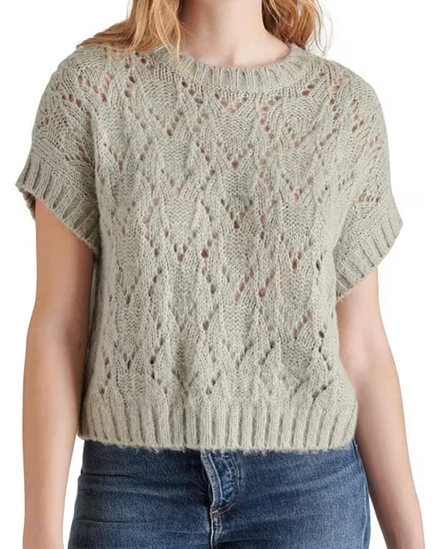 Wilson Sweater Top- Light Grey