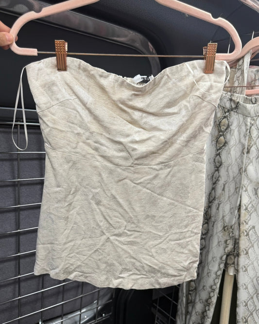 Barbara Strapless Vest- Beige