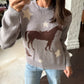 Parnell Horse Sweater- Heather Gray