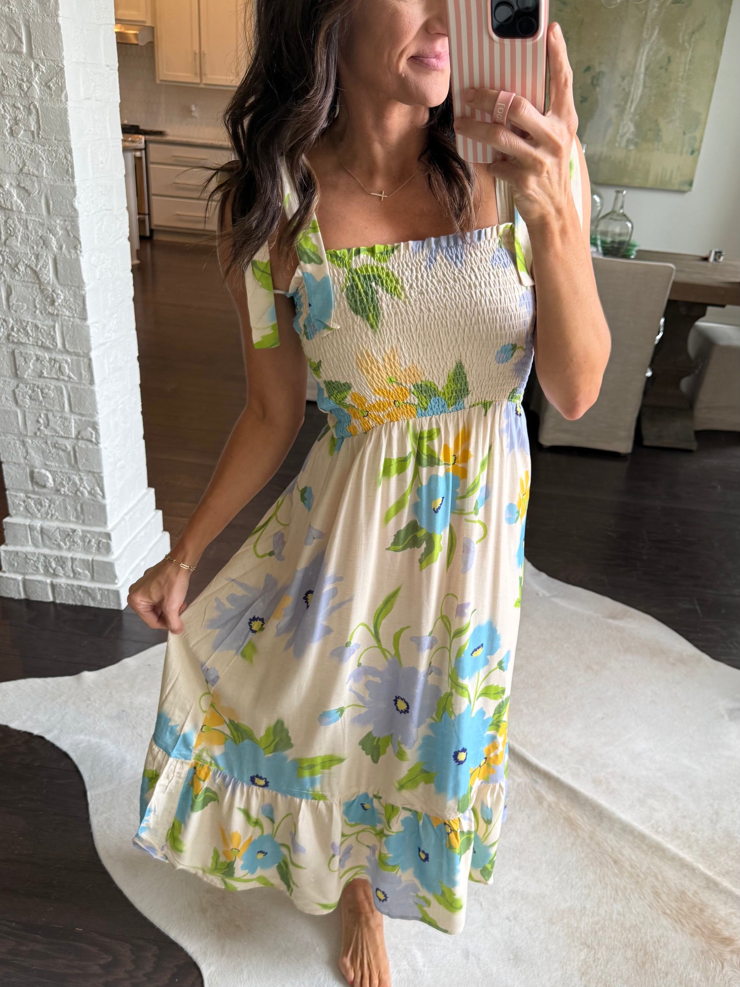 Fresh Cut Maxi Dress- Cream